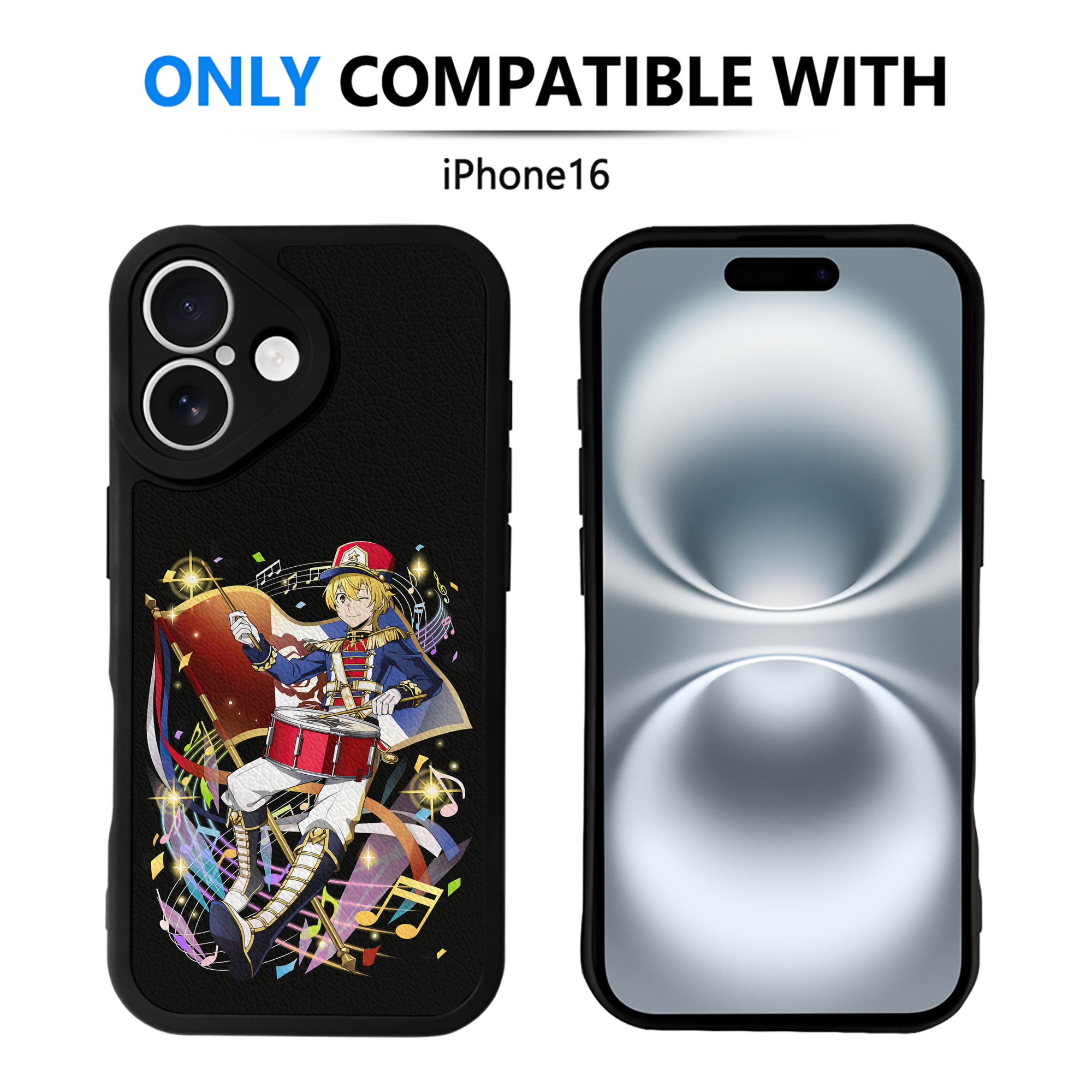 （画像用） 文豪ストレイドッグス Bungo Stray Dogs 【iPhone 16シリーズ対応】シリコンスマホケース（レザー調） 材質：シリコン